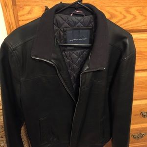 Tommy Hilfiger leather coat men’s large